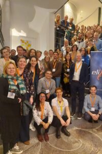 Project team members gathering for photo op.